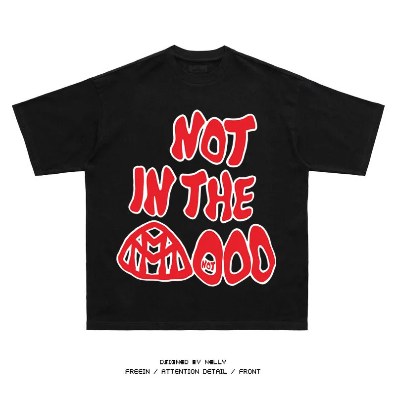 New 23 Sicko Born From Pain Not in The Mood Devil T Shirts T-Shirt Hip Hop Skateboard Street Cotton T-Shirts Tee Top Kenye