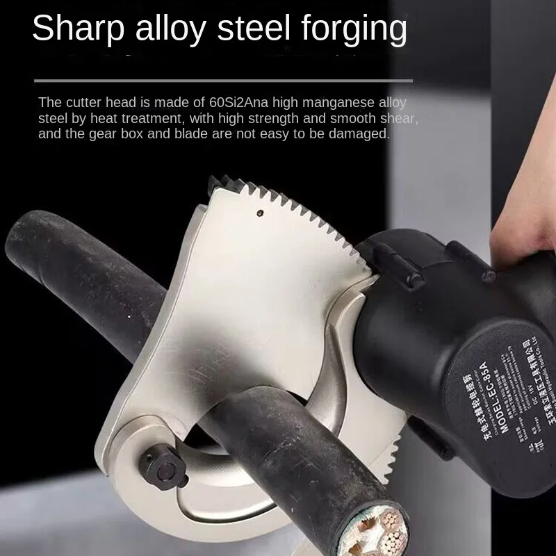 18V Electric Ratchet Cable Cutter Lightweight Gear Shear for 50mm 85mm Steel Core Aluminum Armored Cable Cutting