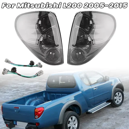 1 luz trasera para Mitsubishi L200 2005 2006 2007 2008-2015 lámpara de parada de conducción luces de señal de giro de marcha atrás accesorios de coches