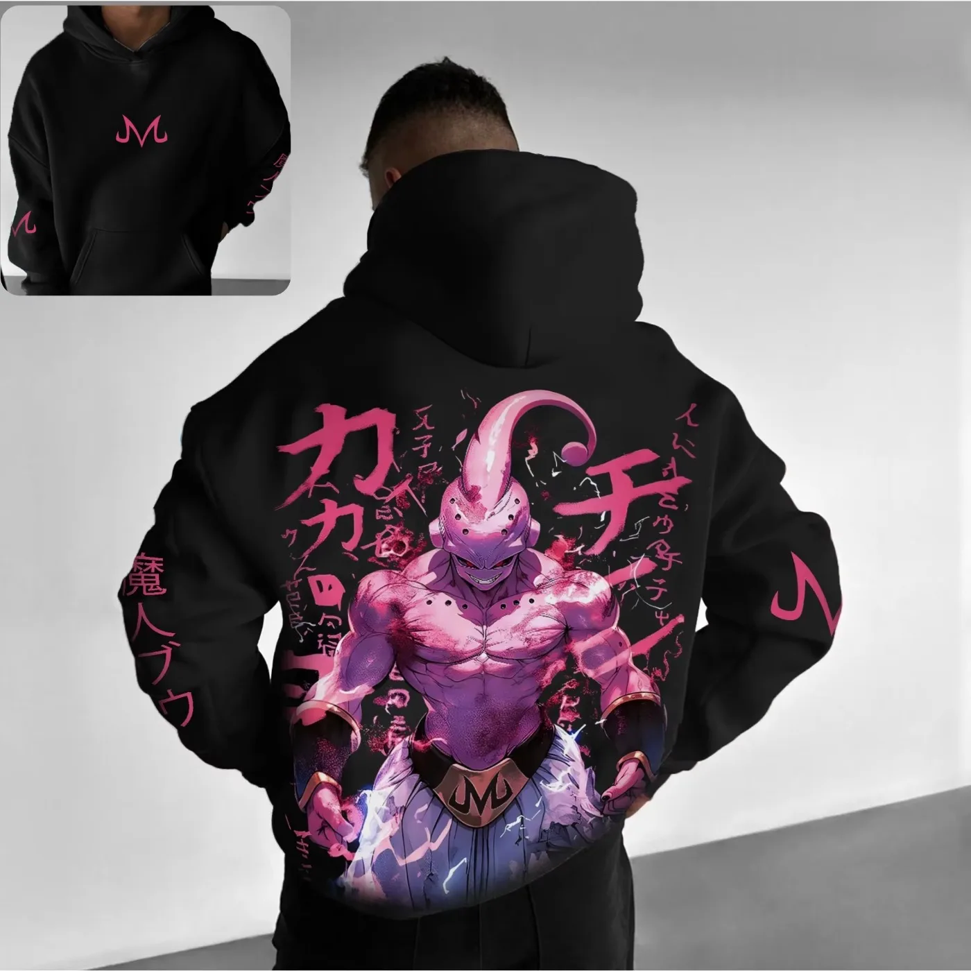 

Dragon Ball анимационная одежда Magic Buou, высококачественная толстовка с принтом, уличный стиль, повседневные удобные спортивные штаны в стиле ретро