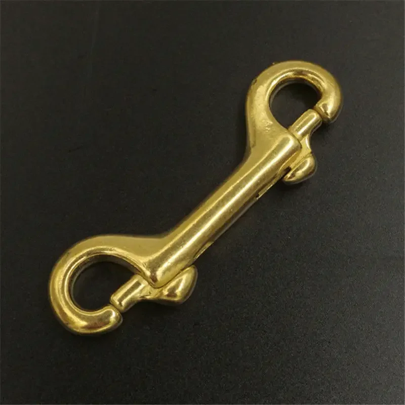 Solid brass Double End Snap Hook Bolt Trigger Clip Heavy Duty Luggage Pet Rope Leashes Clip High Strength