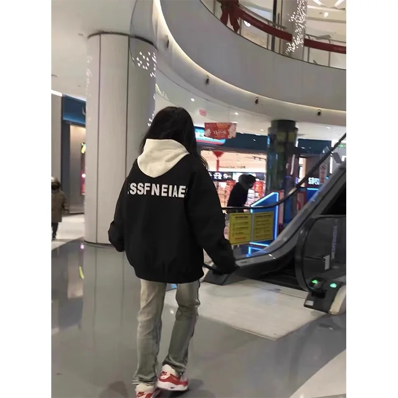 

Утепленная флисовая бейсбольная куртка для женщин, повседневная верхняя одежда, осенне-зимняя модная модель для поездок на работу, маленький размер, парная модель для влюбленных