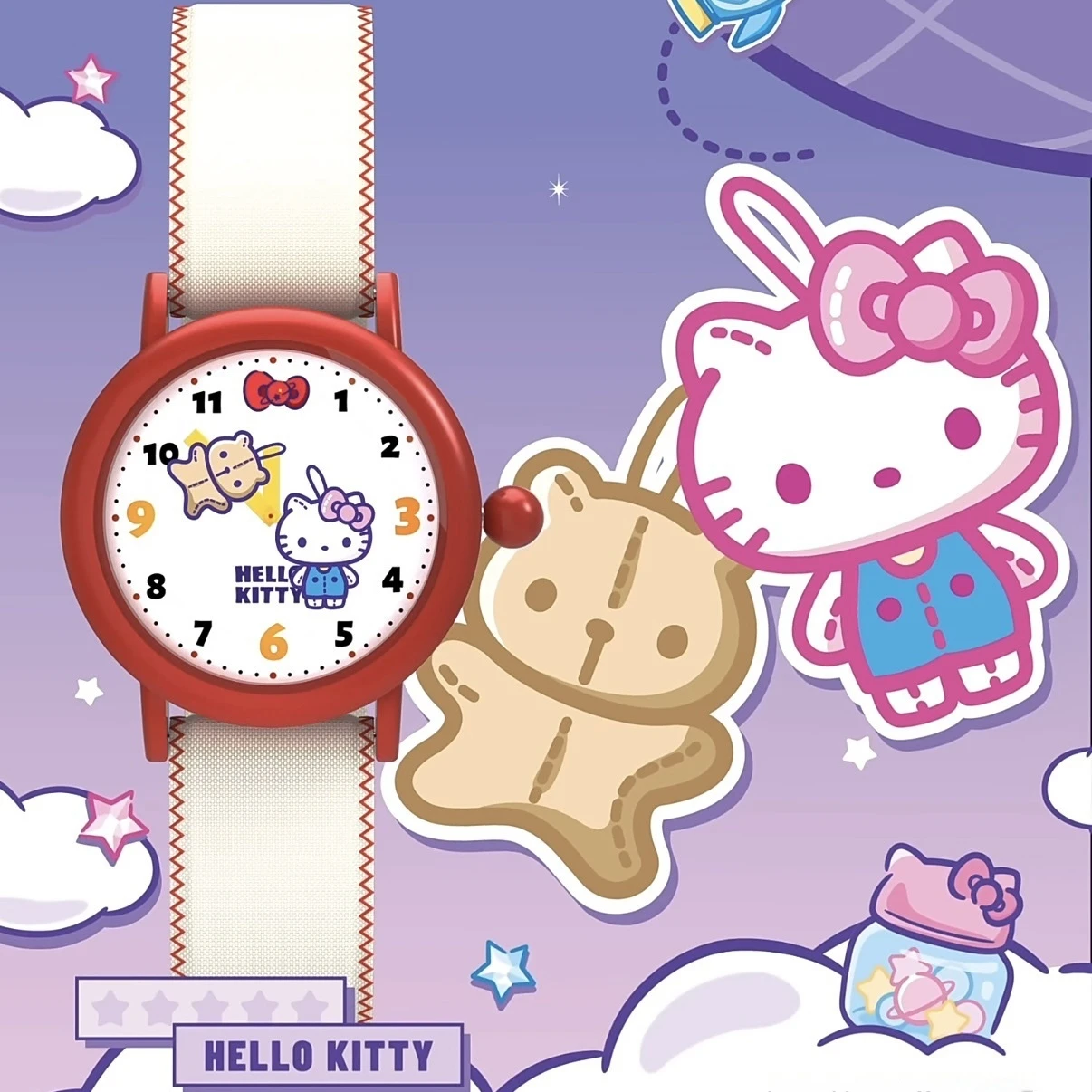 

【В наличии】Sanrio персонаж Hellokitty Cosmos ограниченная серия часы слепая коробка модные часы с героями мультфильмов персонализированные забавные наручные часы