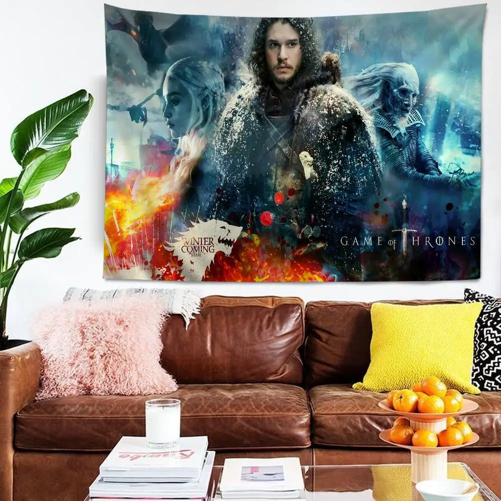 G-Game Of T-Thrones DIY Wall Tapestry Hanging Tarot Hippie Wall Rugs Dorm INS Home Decor