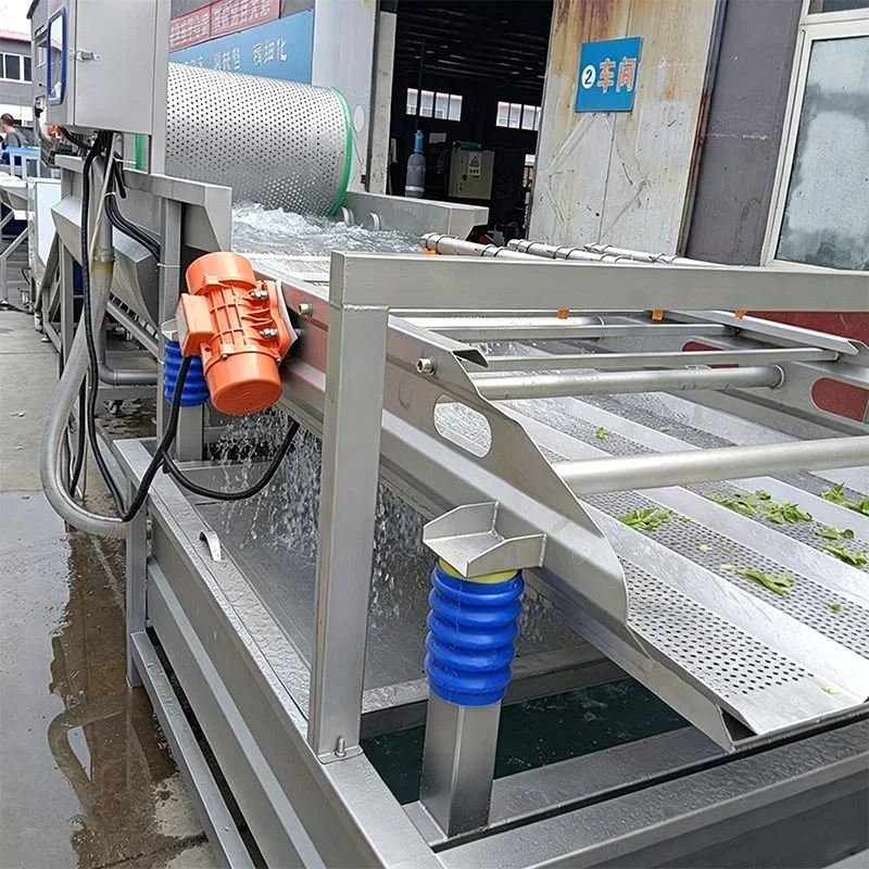Fully Automatic Vortex Vegetable Washer, Central Kitchen Prepared Meal Processing Production Line, Fruit (Customized)