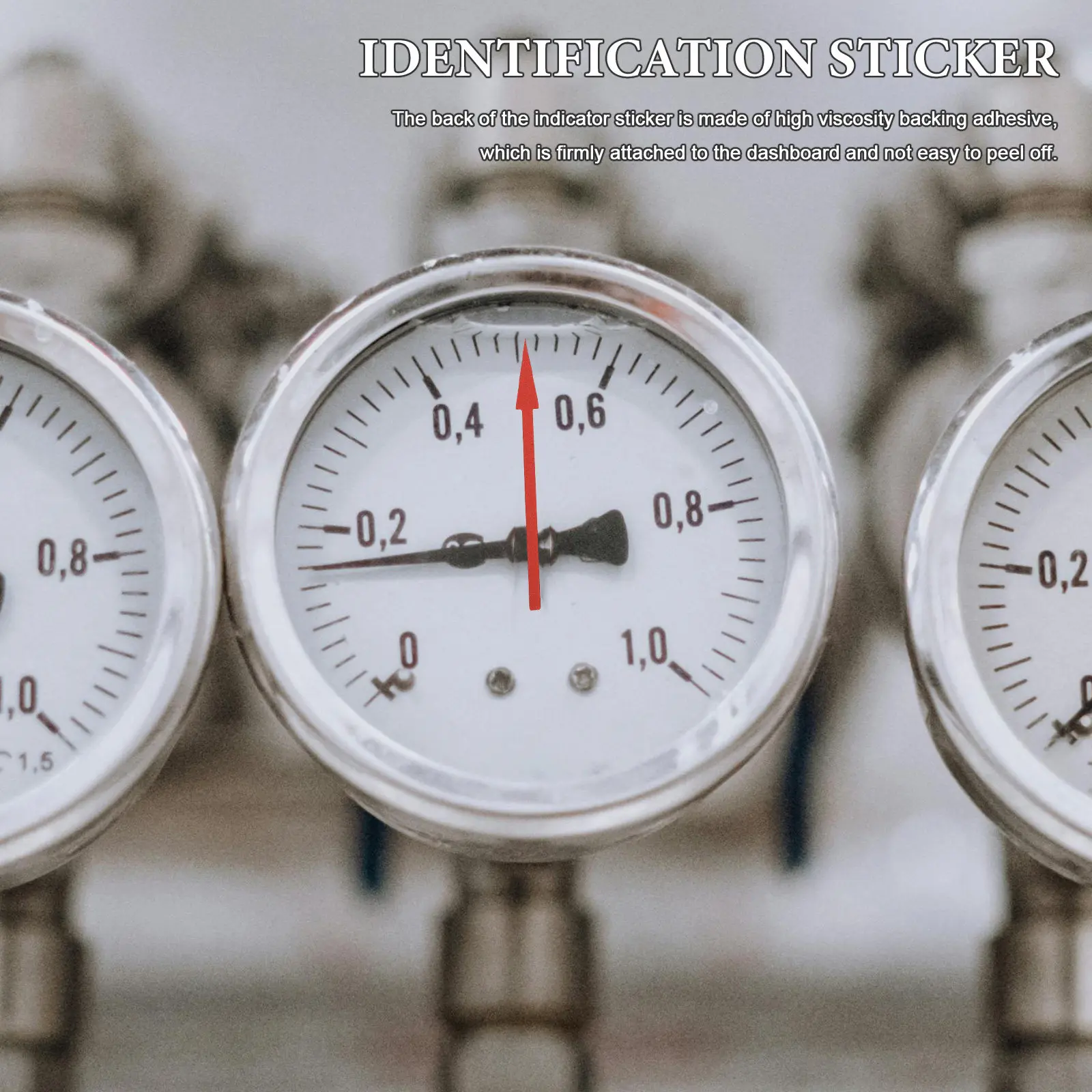 

100Pcs Reflective Adhesive Arrow Stickers for Pressure Gauges Instrument Panel Direction Marking Waterproof Stickers