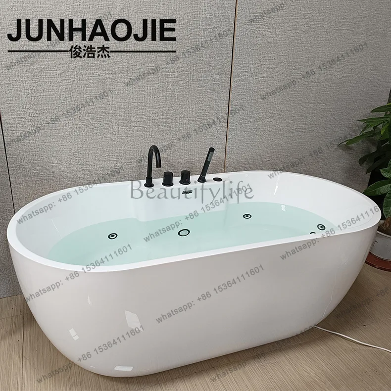 Fa B & B Hotel Seamless Splicing Oval Independent Simple Acrylic Massage Modern Bath