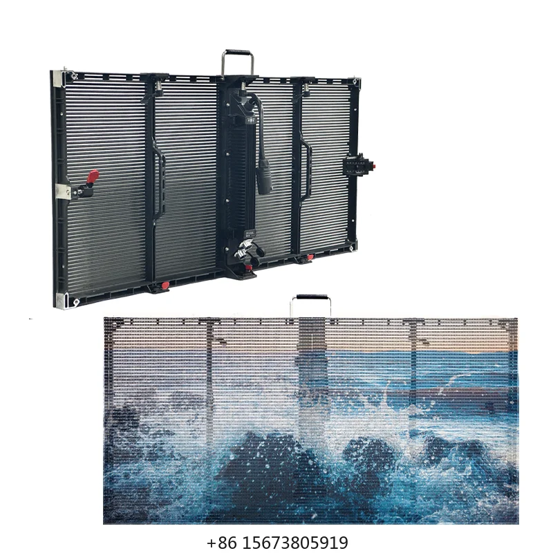 Clear HD P3.91-7.81  Car Showroom 4S Shops Glass Window Mall  Advertising Transparent Led Display