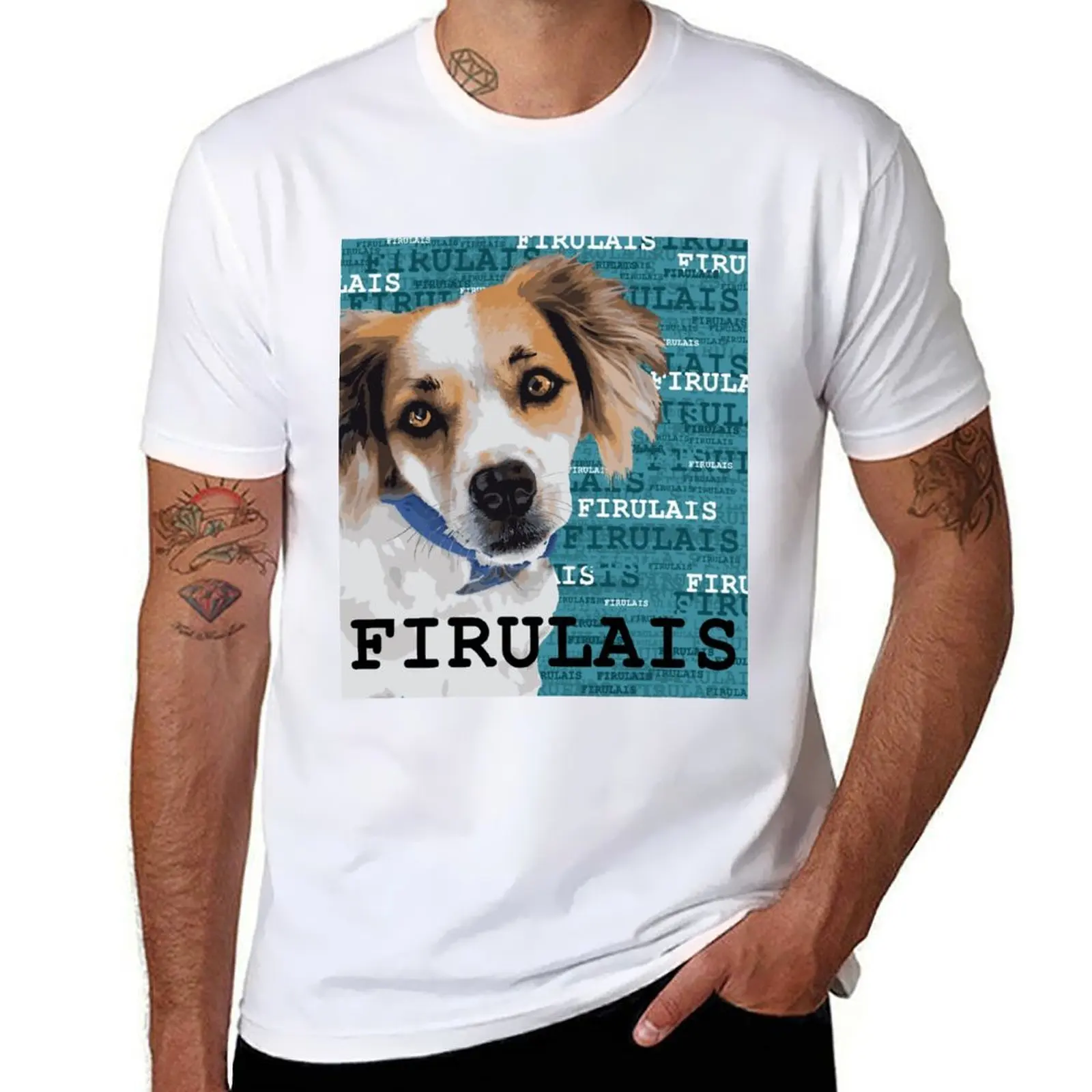 

Firulais T-Shirt black cotton t-shirt plain for man package funny t shirts dark humor T-Shirt