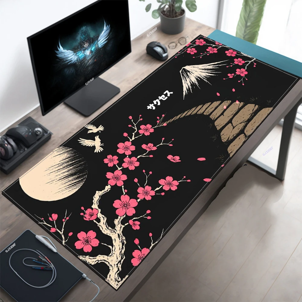 

Kawaii Sakura Mouse Pad Playmat Mousepad Black Pc Gamer Desk Mat Laptop Gamer Keyboard Carpet Mouse Mats Gaming Accessories