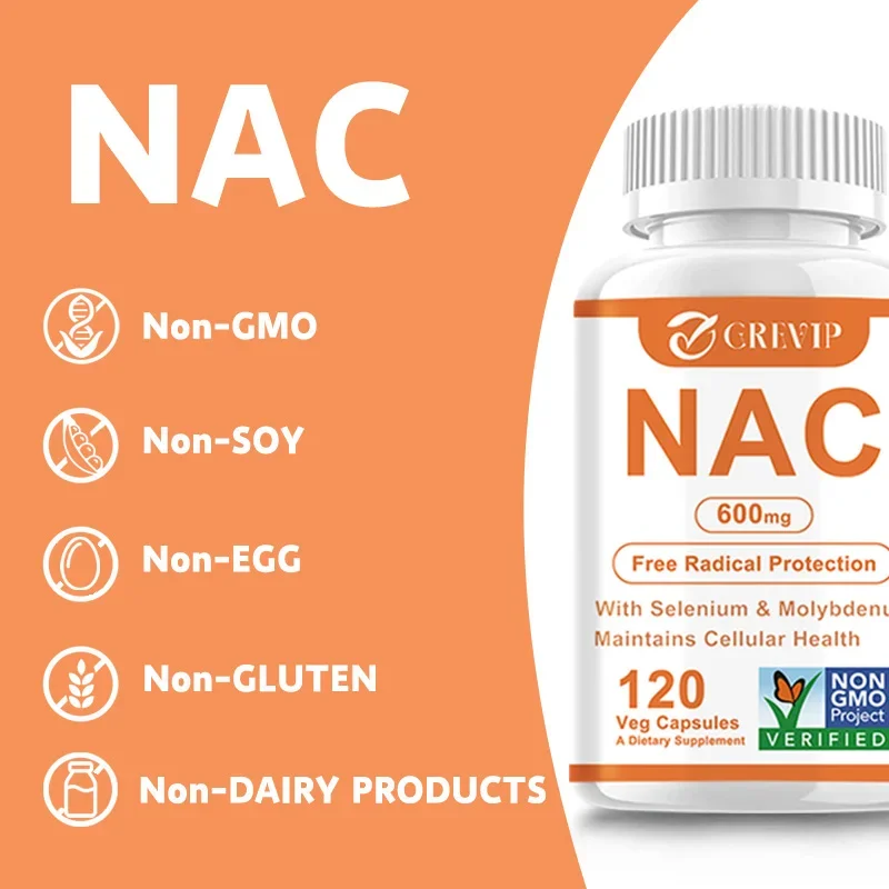 NAC (N-Acetyl Cysteine) 600 Mg - Protects Against Free Radicals and Maintains Cellular Health