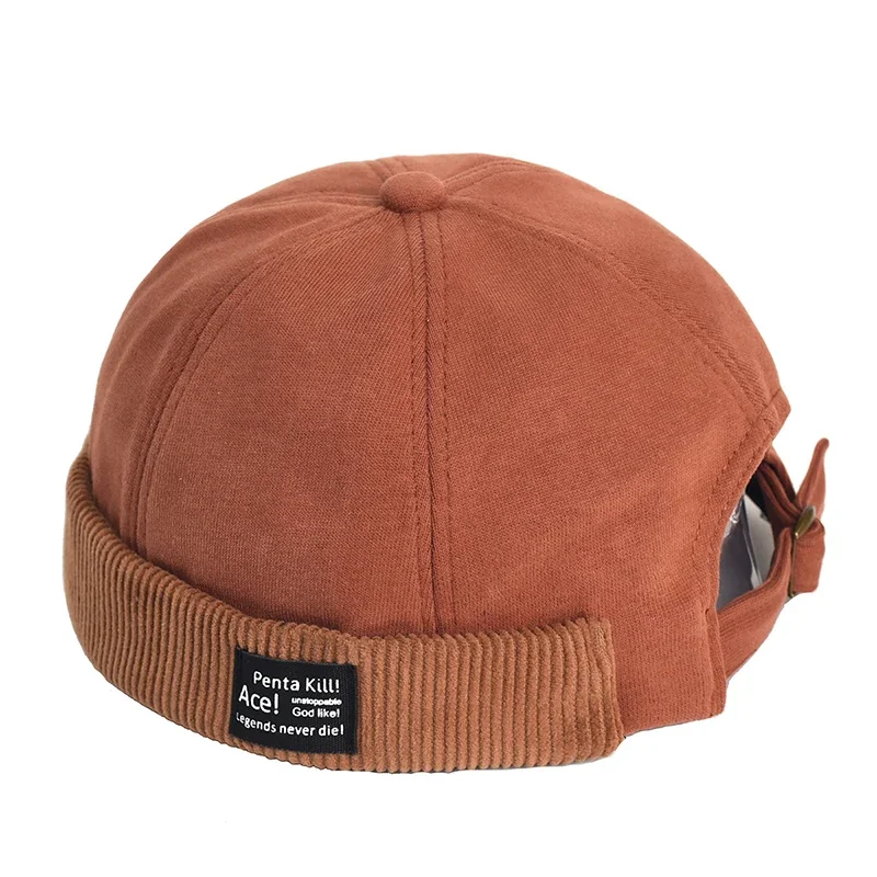 Y2K Vintage Beanie Mütze ohne Visier Docker Brimless Hüte Retro Dome Cord für Männer Frauen Hip Hop Streetwear Winter Herbst Cap – Detail 10