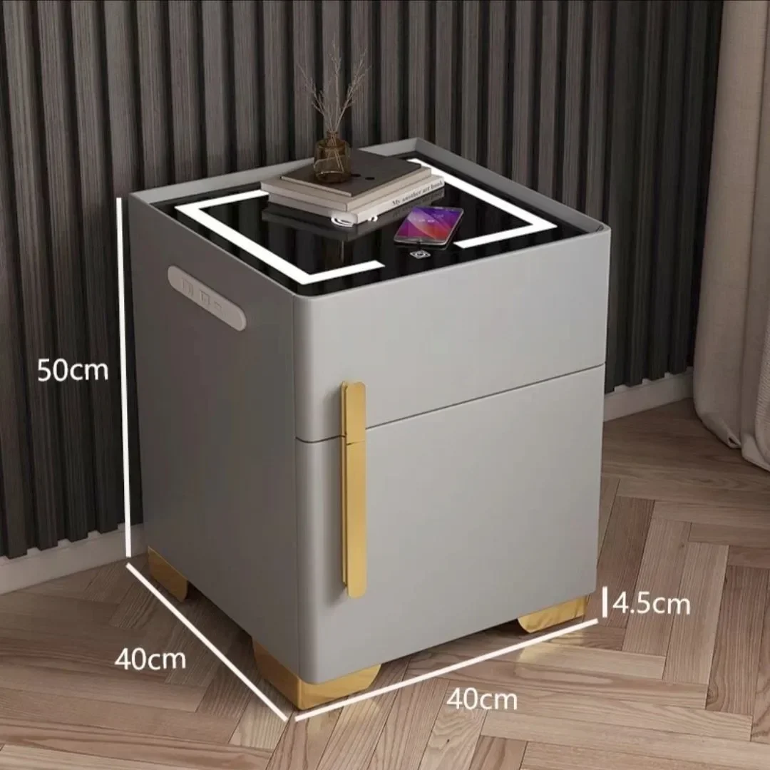 Smart bedside table, safe, integrated, simple and modern small apartment storage cabinet, multi-functional safe, bedside cabinet