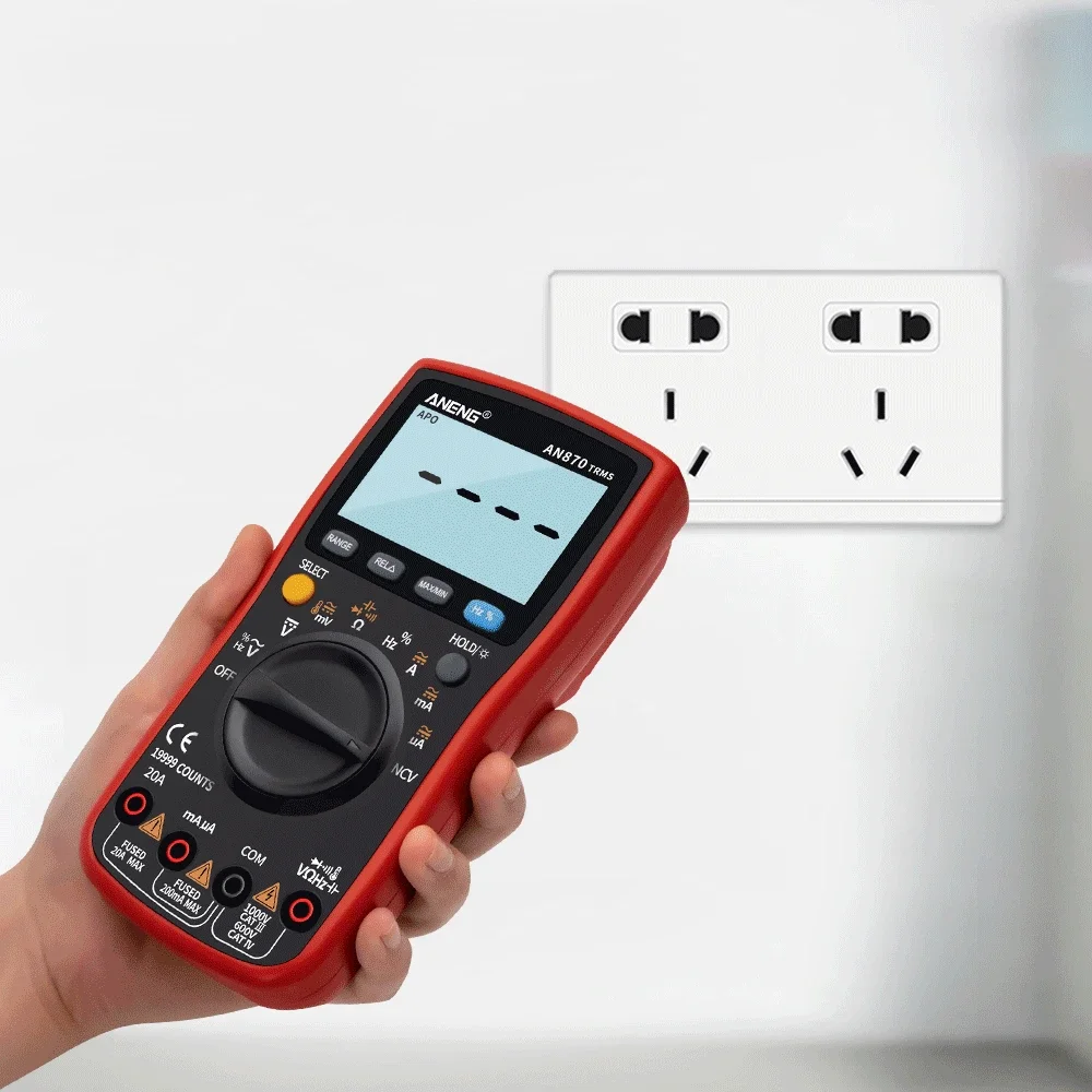 ANENG AN870 Smart Multimeter Digital Profesional 19999 Zählt AC Spannung Tester Strom NCV Kapazität Widerstand Ohm Test Tool – Detail 1