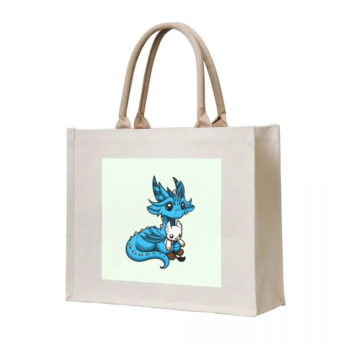

Dragon with Gryphon Plushie Tote Bag Large bags for women Canvas shoulder bag shopping bags foldable Shopper handbag