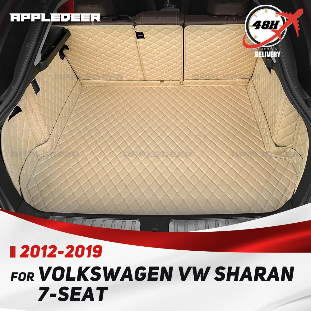 

Для Volkswagen VW Sharan 7-местный 2012-2019 18 17 16 15 14 13, автоматический коврик для багажника с полным покрытием, автомобильный багажник, аксессуары для интерьера