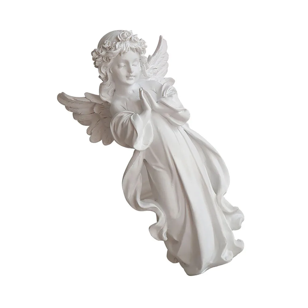 

1Pcs Resin Maiden Sculpture Adorable Angel Decorative Ornament High Quality Material Safe and Prayer Angel Model