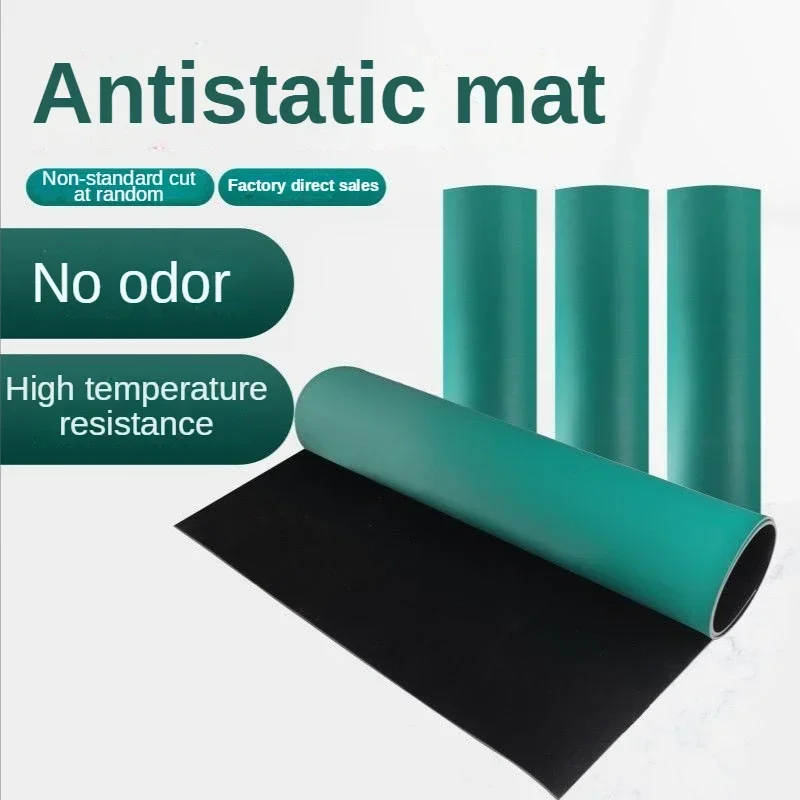 1000*500*2mm Anti-static Table Mat Green Rubber Non-slip Rubber Mat Work Laboratory Table Cloth Maintenance Table Mat