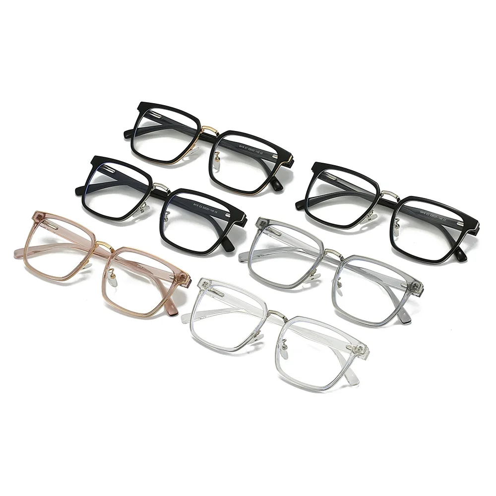 أزياء المرأة التقدمية اللونية مربع وصفة طبية نظارات الكمبيوتر عدسة بصرية مكافحة بلو راي قصر النظر القيادة النظارات الشمسية