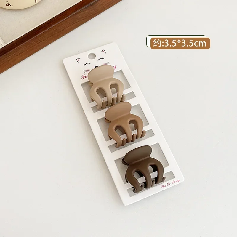 Set di 3 fermagli per capelli geometrici satinati in stile coreano, mini mollette per capelli, accessori per acconciature da donna e ragazza._voghion.com