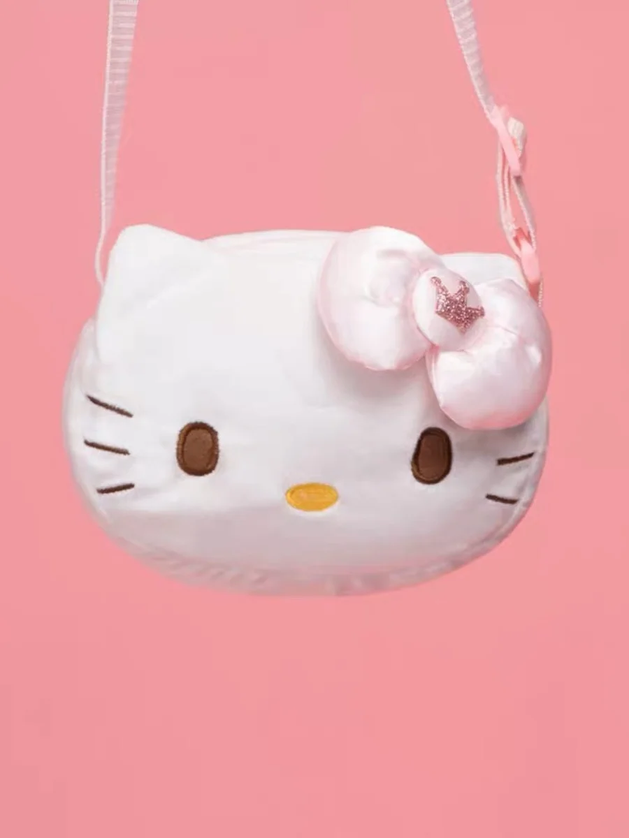 Sanrio Hello Kitty Pluszowe torby na ramię Anime Cartoon Cute Coin Pouch Torebka na ramię Zabawki Torebka na telefon Plecaki Prezent dla dziewczynek