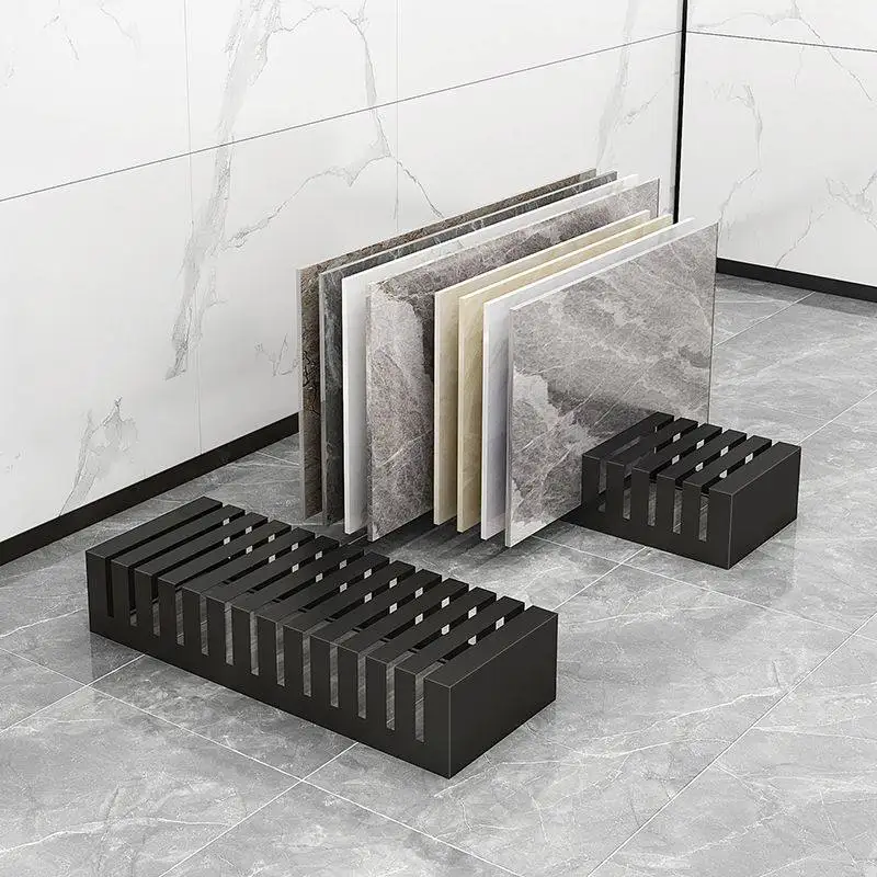Tile Shop Display Wood Floor Display  Vertical Stone Sample Insertion Marble Swatch Rack Floor Tile