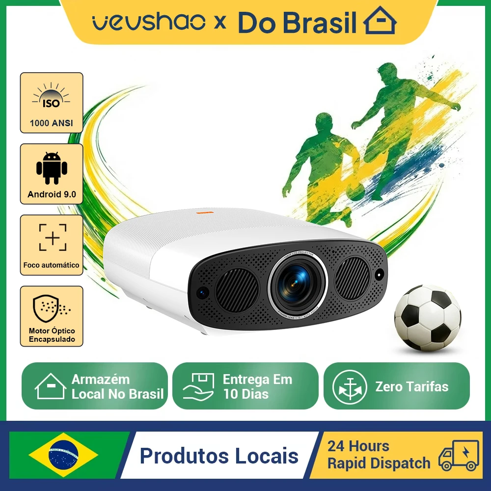 Vevshao a22 Projetor Full Hd 1080p 4k 1000ansi Android Wifi Foco Automático 10w - imagem 1