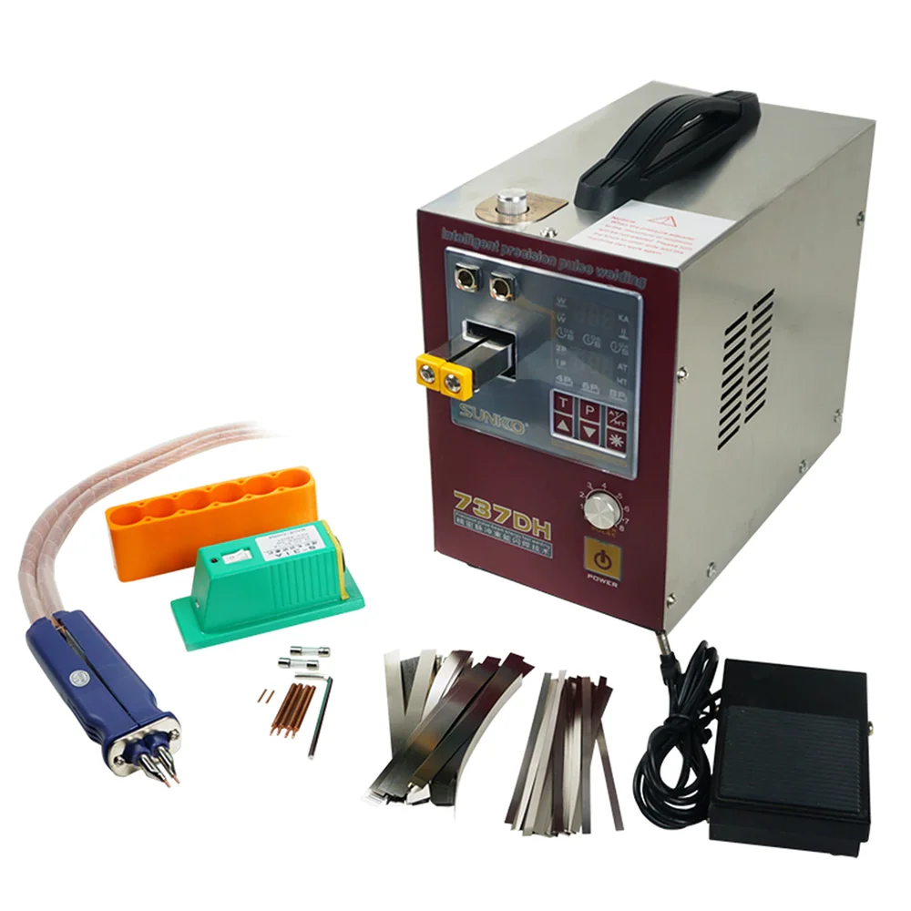 SUNKKO 737DH Upgrade Induction Spot Welder 4.3KW Automatic Pulse Spot Welding Machine For 18650 Lithium Battery Pack Assembly