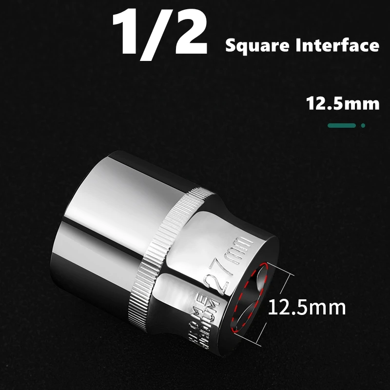 8-32mm 1/2" Square Drive Socket Bit Removal Tools for Wrench Socket Power Tool Accessories CRV Spanner Ratchet Wrench Nut image 5
