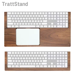 Walnut Solid Wooden Tray Palm Rest 2 in 1 Stand For Apple Magic Keyboard Magic Trackpad 2520 1535 A3119  A3120 Wrist Support Pad