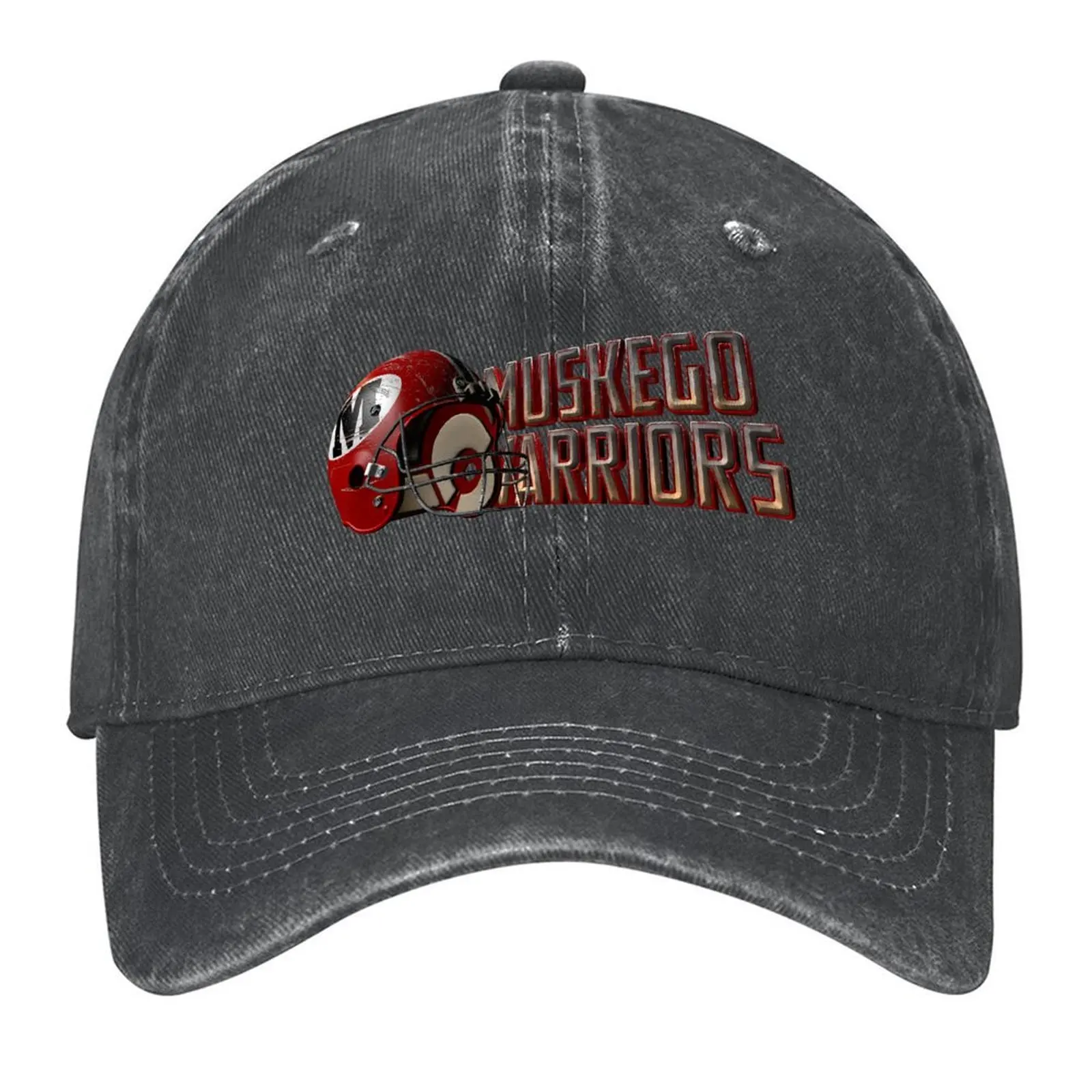 

Muskego Warriors Retro Football Helmet and Wordmark Baseball Cap Sun Cap party Hat Sports Cap Trucker Golf Women Men's