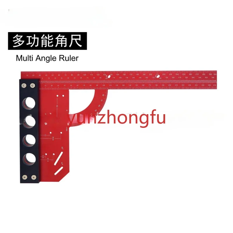 

Multifunctional Angle Square Woodworking Aluminum Alloy Lineation Ruler Scriber Hinge