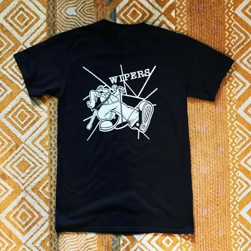 Vtg Wipers Band For Fans Cotton Black Full Size T Shirt Aa255
