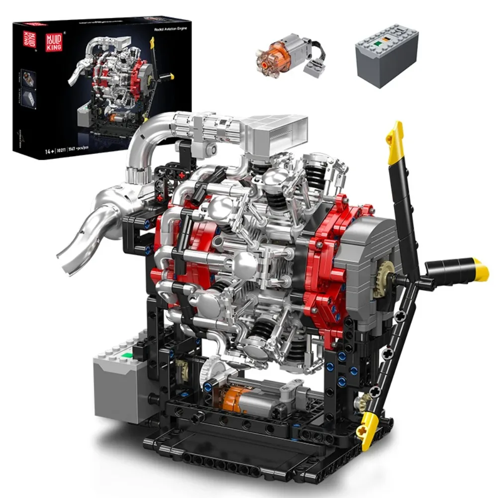 MOLD KING-Motor técnico con función de potencia, coche deportivo V12, modelo de Motor, juego de juguetes de bloques de construcción, colección de tecnología, regalo