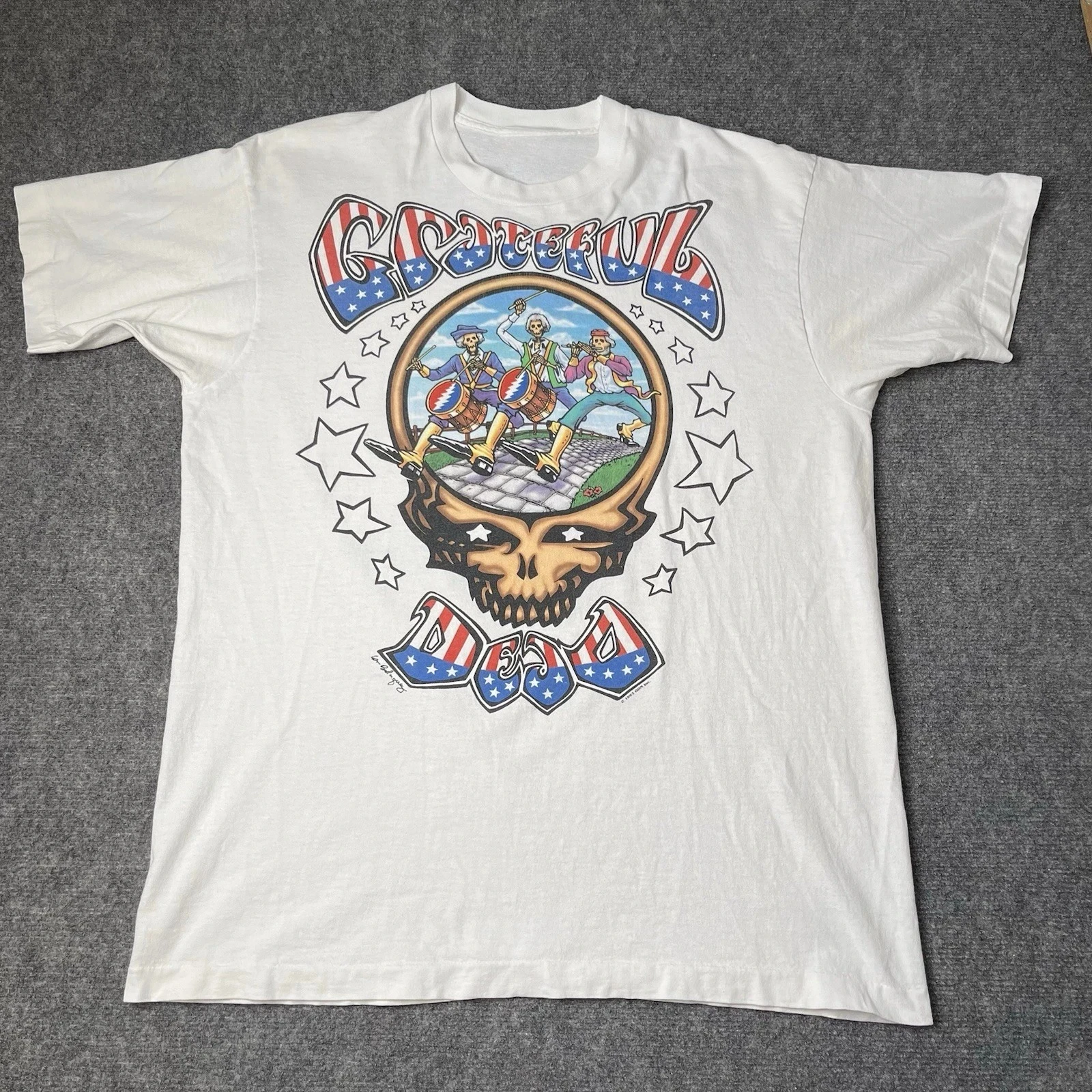 

1993 Grateful Dead Liquid Blue Revolutionary T-shirt Mens Xl 1990s Band Tee American Tshirt Men Hip-hop Short-sleeved Women Top