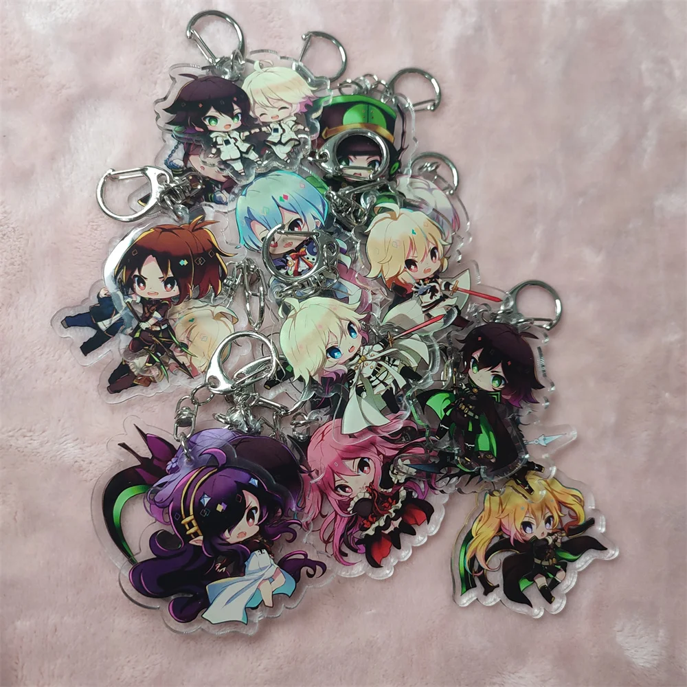 Anime Seraph Of The End Yuichiro Hyakuya Hiiragi Shinoa Cosplay Costume Pendant Props Acrylic Keychain Keyring Xmas Gift