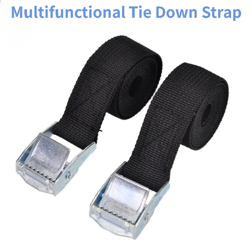 1Pcs Tie Down Strap Strong Ratchet Belt Luggage Bag Cargo Lashing With Metal Buckle Heavy Duty Belt,Zinc Alloy Buc