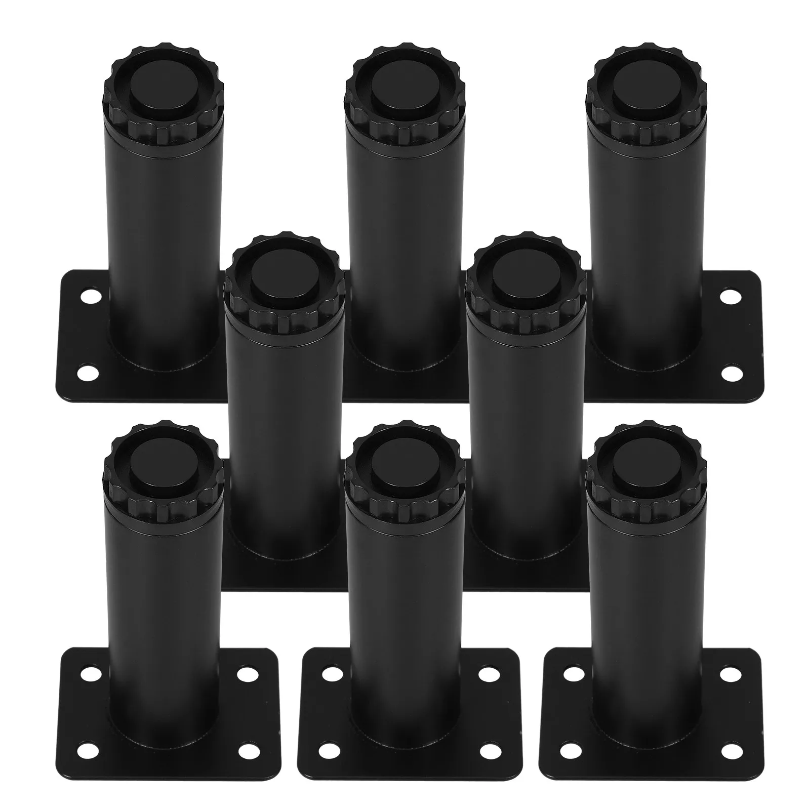 8Pcs Metal Furniture Legs Adjustable Round Sofa Feet Cabinet Support Feet Bed Legs Replacement Durable Heavy Duty Furniture