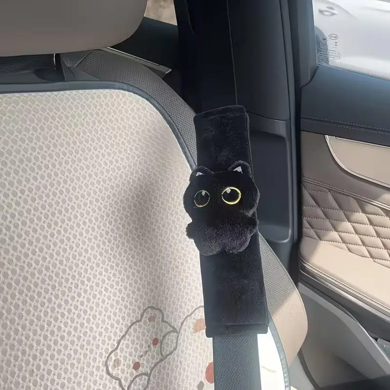 

。New Black Cat Seatbelt Shoulder Pad, Car Safety Shoulder Pad, Seatbelt Decoration, Durable And Sturdy, Soft And Not Too Hurtful