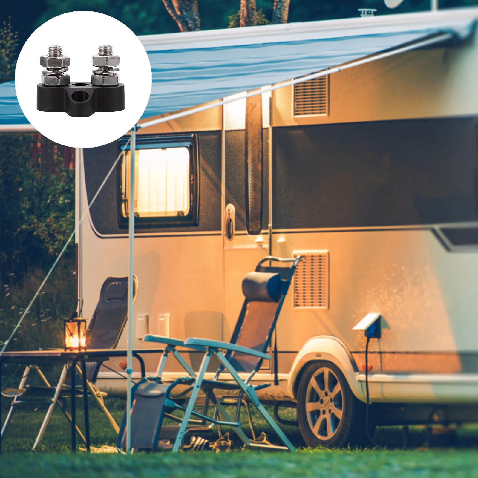 

Glass Fiber Heavy Duty Terminal Block Bus Bar Junction Block Excellent Conductivity For Power Supply Ground Distribution