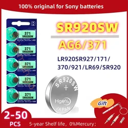 Original For SONY AG6 371 SR920SW LR920 SR927 171 370 L921 LR69 SR920 Button Batteries For Watch Toys Remote Cell Coin Battery