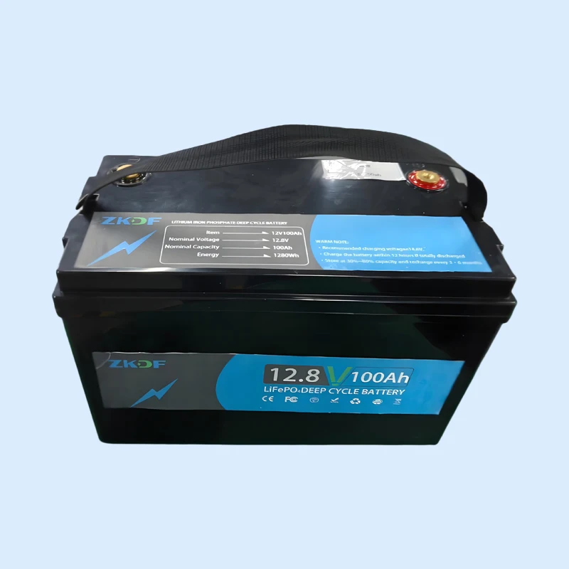 

ZKDF 12.8V100Ah Lifepo4 Battery Solar Charging Inverters Prismatic Lithium Ion Batteries Pack Replacement For Lead-Acid Battery
