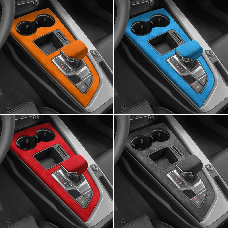 

Made of Alcantara For Audi A4L A4 S4 A5 Q5L SQ5 Car Center Console Panel and Gear Shift Cover Premium Interior Tuning Accessory