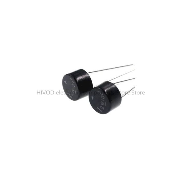20 piezas-rectificador de puente, pila redonda, monofásica, 800V, 1000V, 2A, 2W10, 2W08, 2W06, 2W04