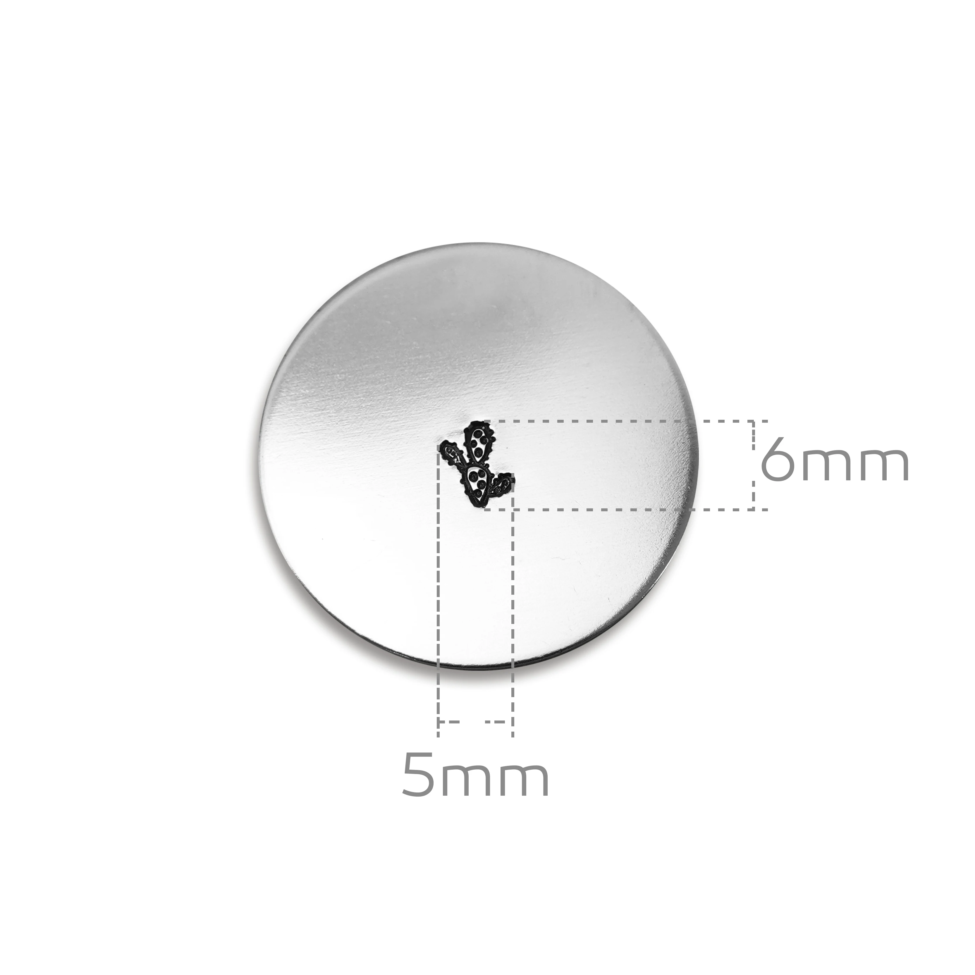 Metal Stamping Jewelry Making Supplies Cactus Signature Stamp for Metal, Jewelry (6mm)