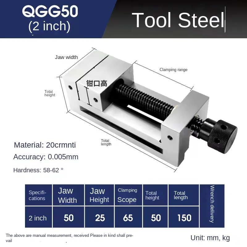 Imagem -06 - Qgg Ângulo Direito Espelho Grinder Precision Tool Maker Qgg50 Vise Cnc Vise Grab Tong Superfície Fresagem 2