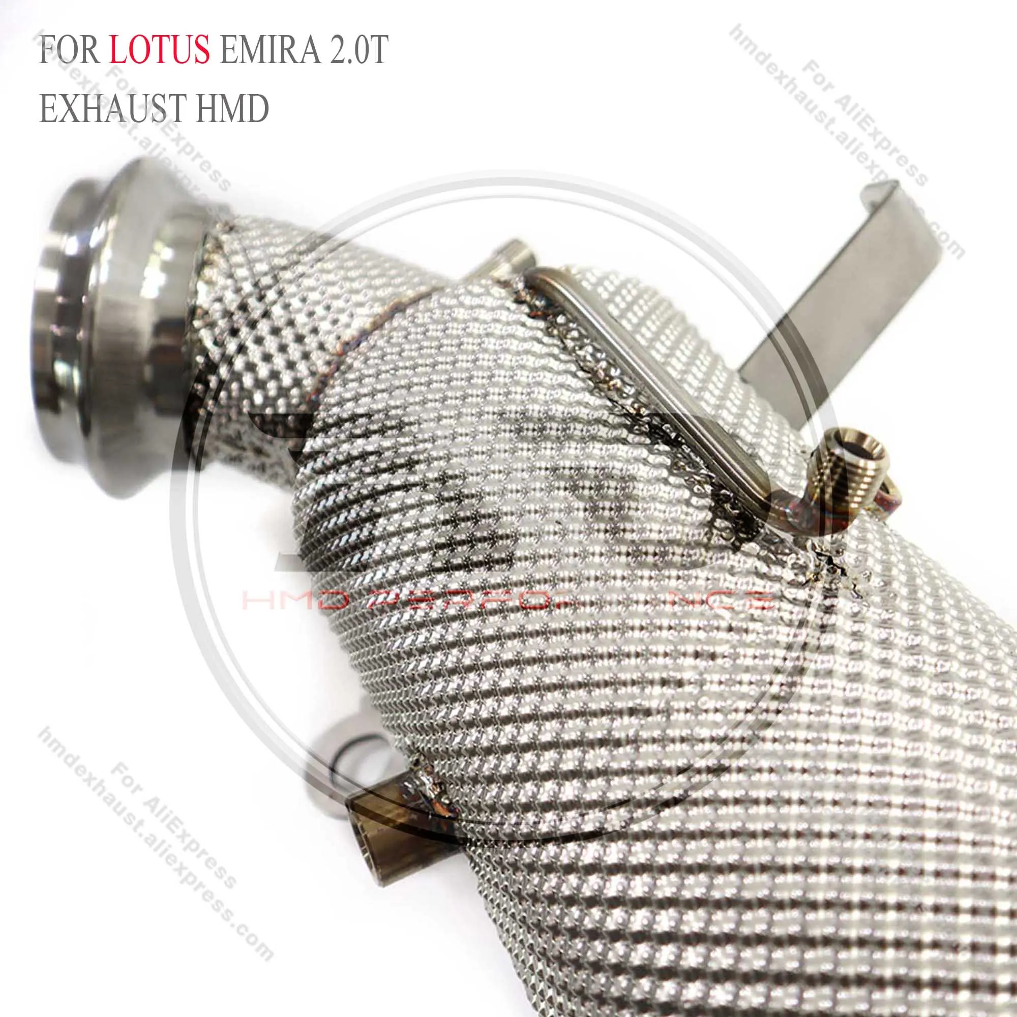 HMD Exhaust System Stainless Steel Performance Downpipe for lotus emira 2.0T With Heat Shield