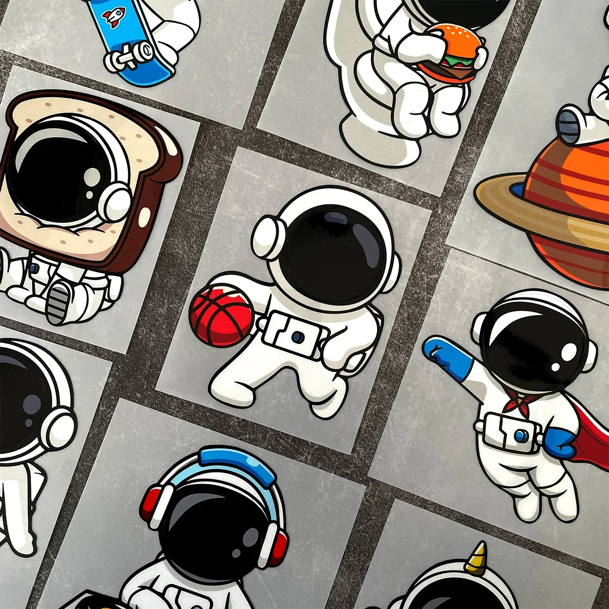 For Ninebot Serious 5.4cm Logo Emblem Graffiti Astronaut Waterproof Reflective Motorcycle Stickers Accessories Fashion Decal