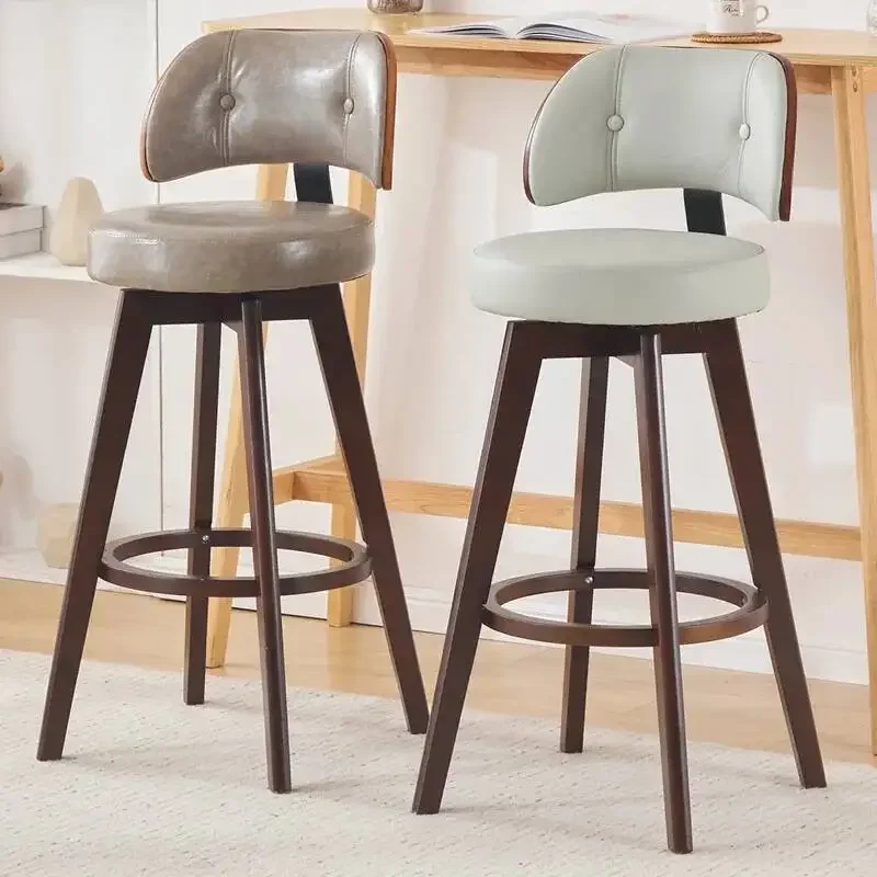 

Aesthetic Reception bar stools Antique Display Service Japanese Balcony wooden stool Designer silla de bar Living Room Furniture