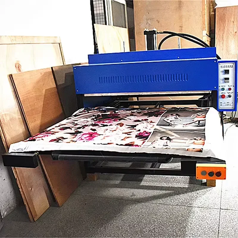 Hot Large Format Hydraulic Dual Plate Heat Press Machine Rhinestone Heat Printer High Pressure Flatbed for Label Application
